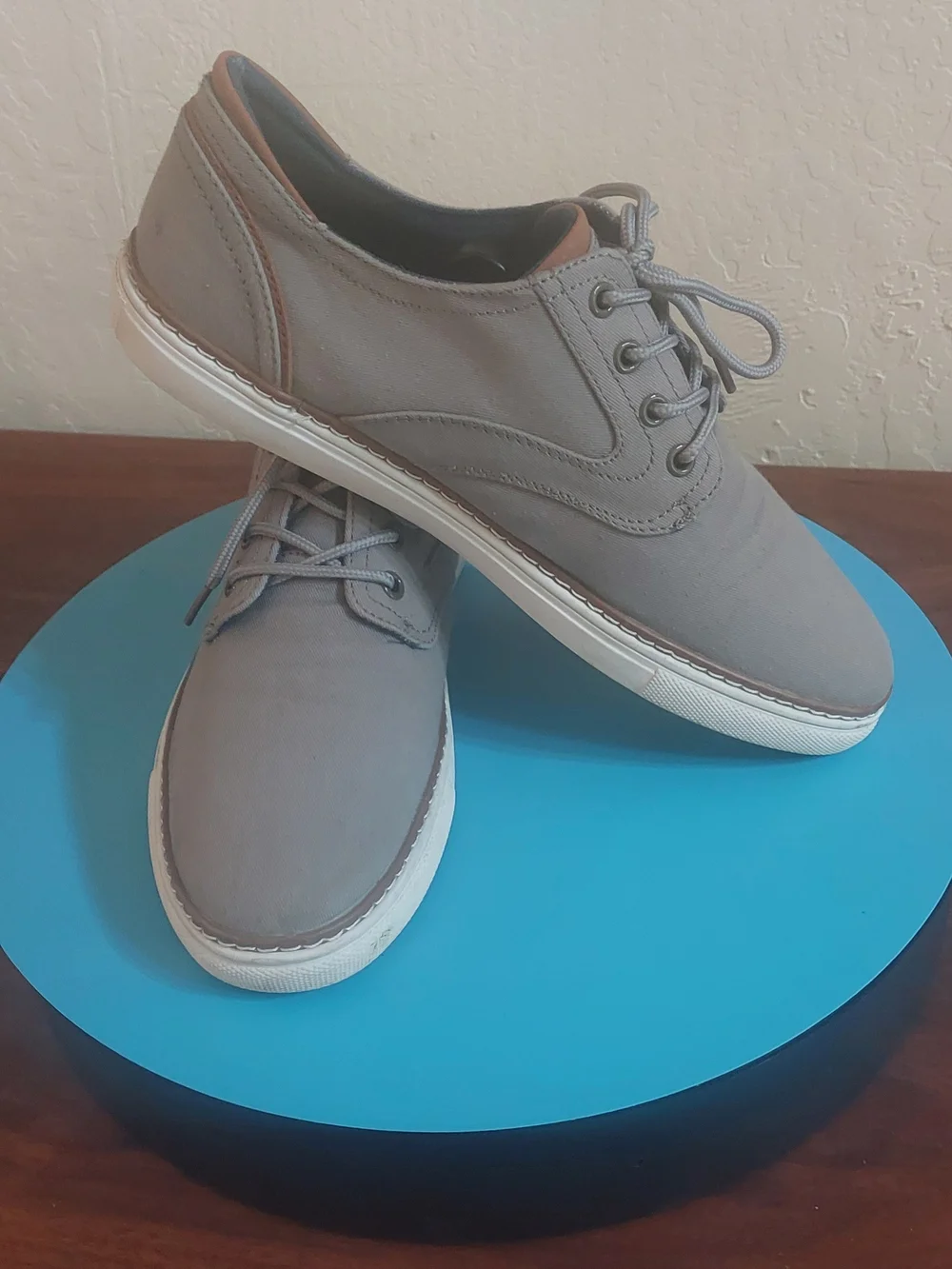 Curt & Larson Men's Casual Lace-Up Canvas Shoes in Gray